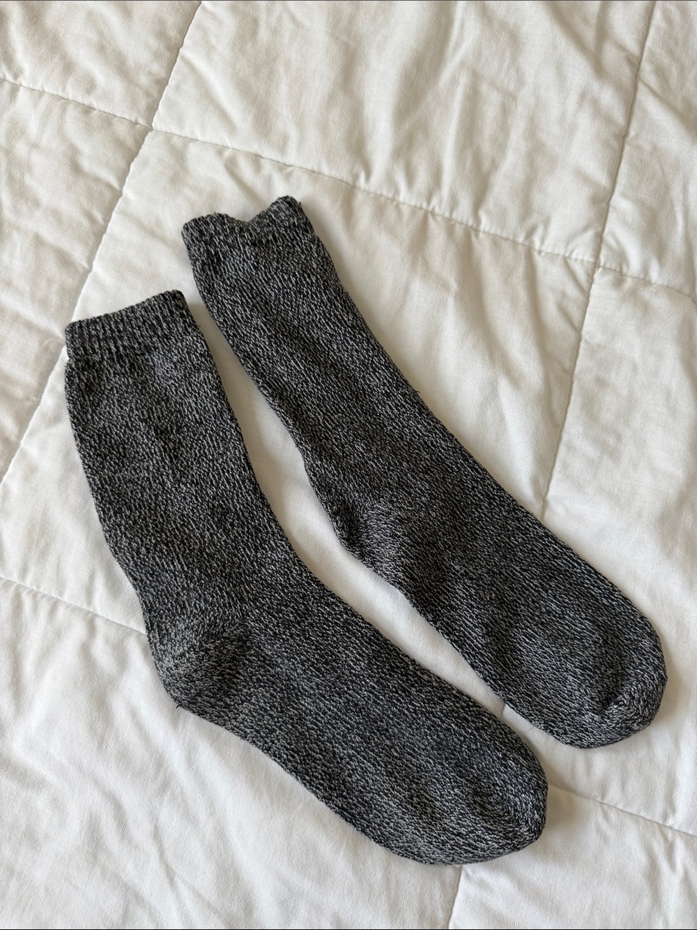 H&M Black & Gray Marled Crew Socks